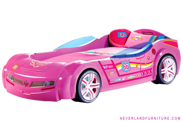 Girls Glamour Ride Car Bed – Buy it at Neverland Furniture, Ca