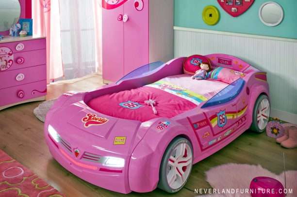 Girls Super Cool Car Bed – Buy it at Neverland Furniture, Cana