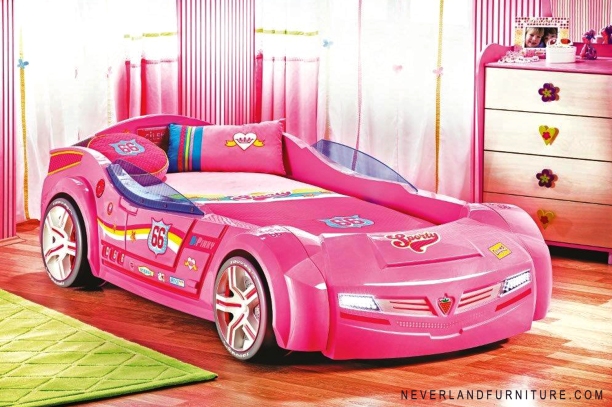 Girls Super Cool Car Bed – Buy it at Neverland Furniture, Cana
