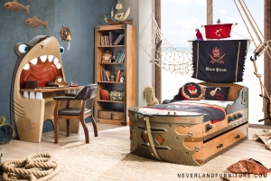 Sea Hardy Black Pirate Bed at Neverland Furniture for girls and