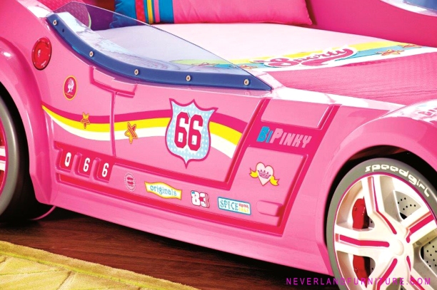 Side Angle Girls Pink Racing Car – Buy it at Neverland Furnitu