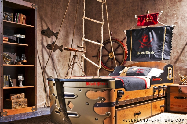 Swash Bucklin' Pirate Bed at Neverland Furniture for girls and b