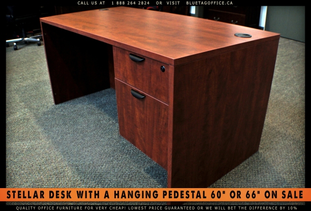 Brand New Office Desk with Single Hanging Pedestal on SALE. As s