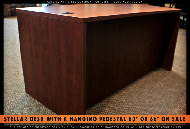Home Office Desk with Single Hanging Pedestal on SALE. As seen o