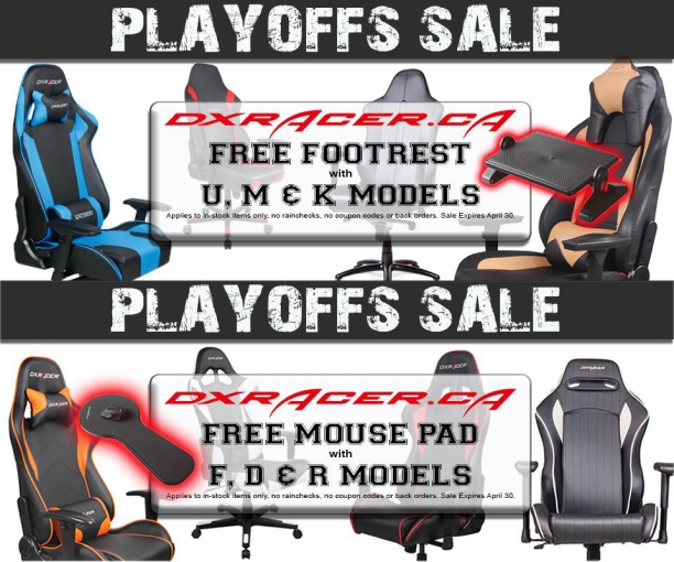 2015 Playoffs SALE! Free Footrest or Free Mouse Pad with Purchas