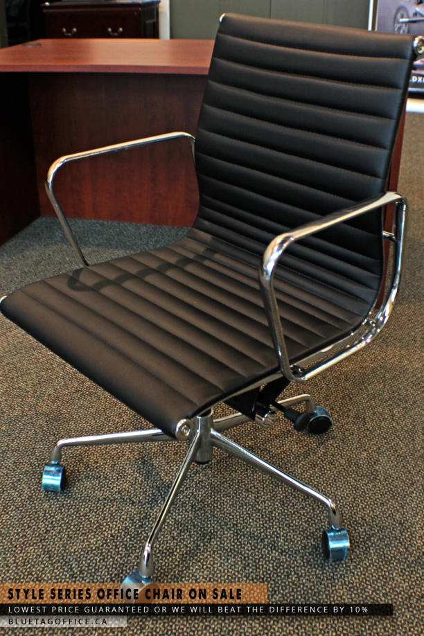 Chrome and Polyurethane Office Chair with Swivel on SALE. As see