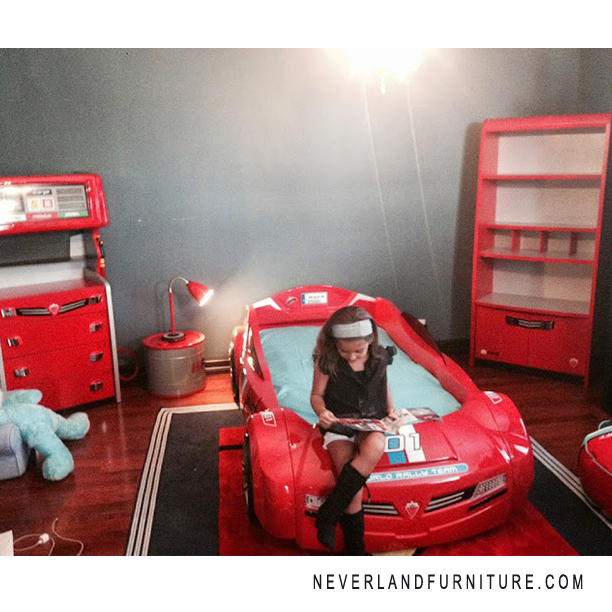 Car beds from Neverland Furniture are great for little girls too