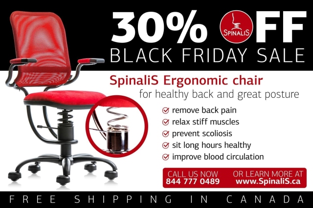 2016 Black Friday SALE of SpinaliS ERGONOMIC Series Chairs in Ca